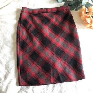 The Limited Plaid Pencil Skirt